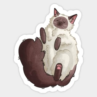 Sleepy ragdoll cat - gifts for cats lovers Sticker